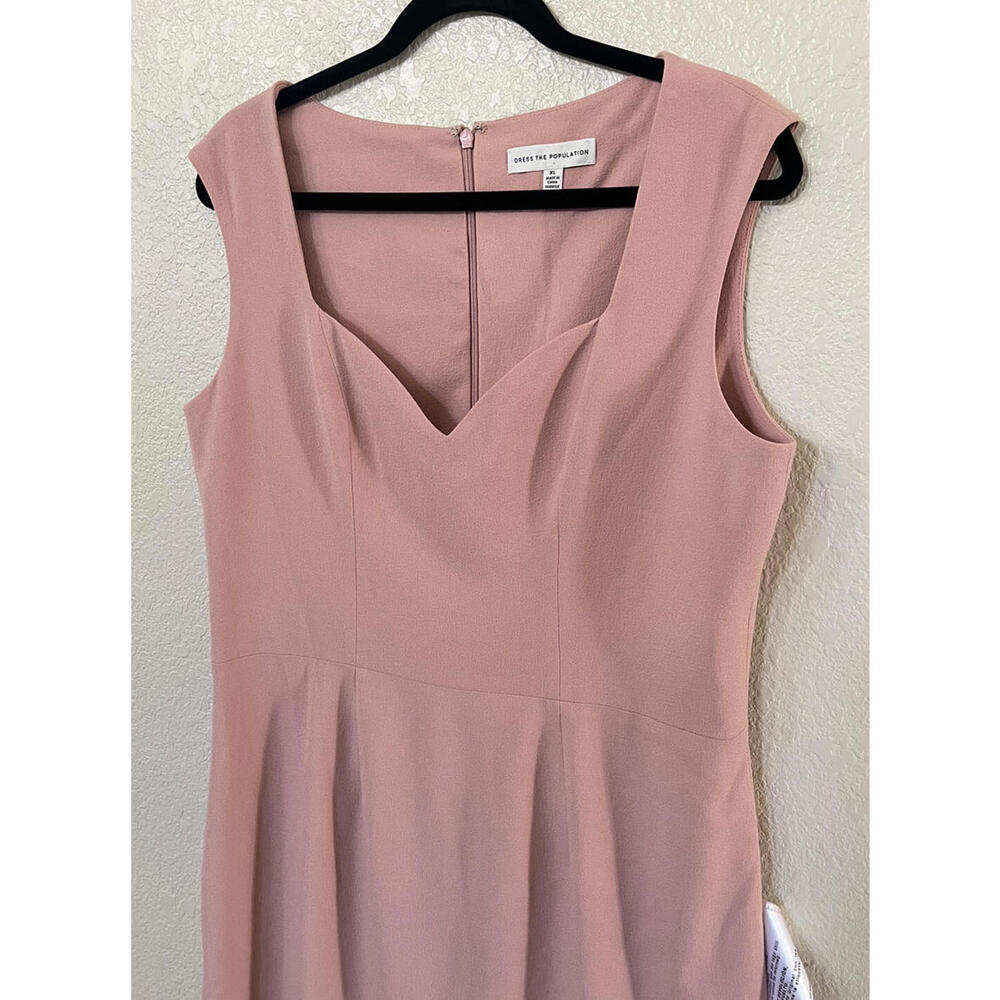 New Dress The Population Elle Sheath Dress In Blush Size XL $168 - Picture 6 of 10